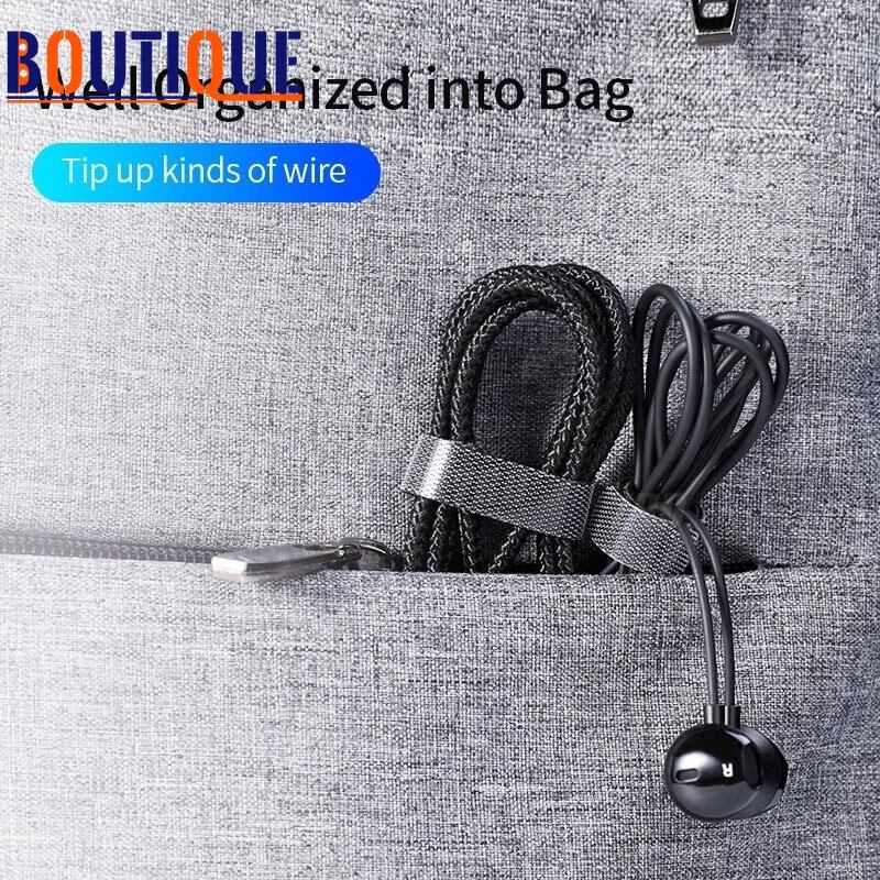 20 Cái Bộ Kẹp Giữ Dây Cáp Tie Máy Cuộn Dây Lặp Lại Neo Bằng Dây Thép Tie Cho Tai Nghe Chuột Cáp Cáp AUX Chủ Quản Lý Cáp