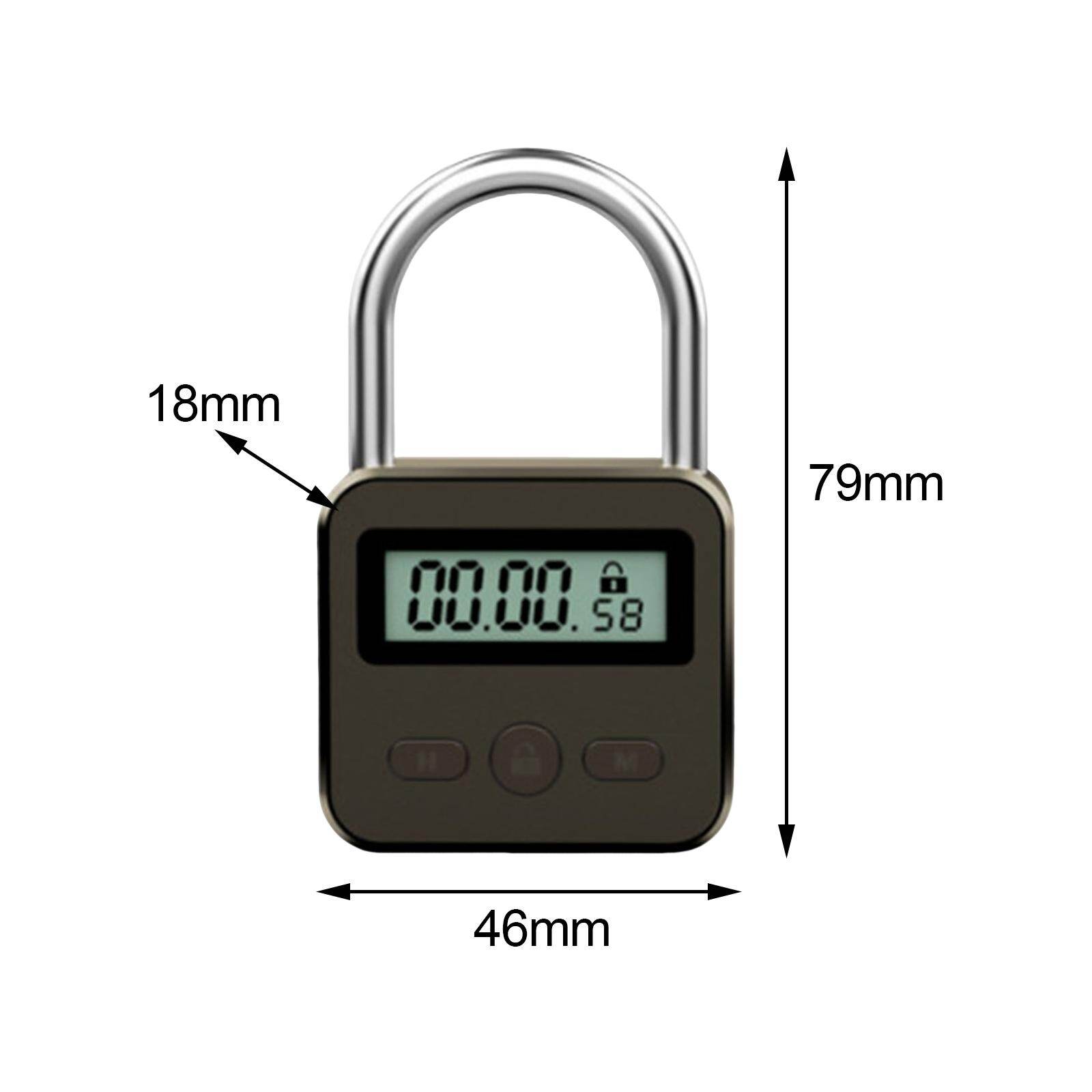 Blesiya LCD Display Multifunction Electronic Time Metal Timer lock Adult Habit