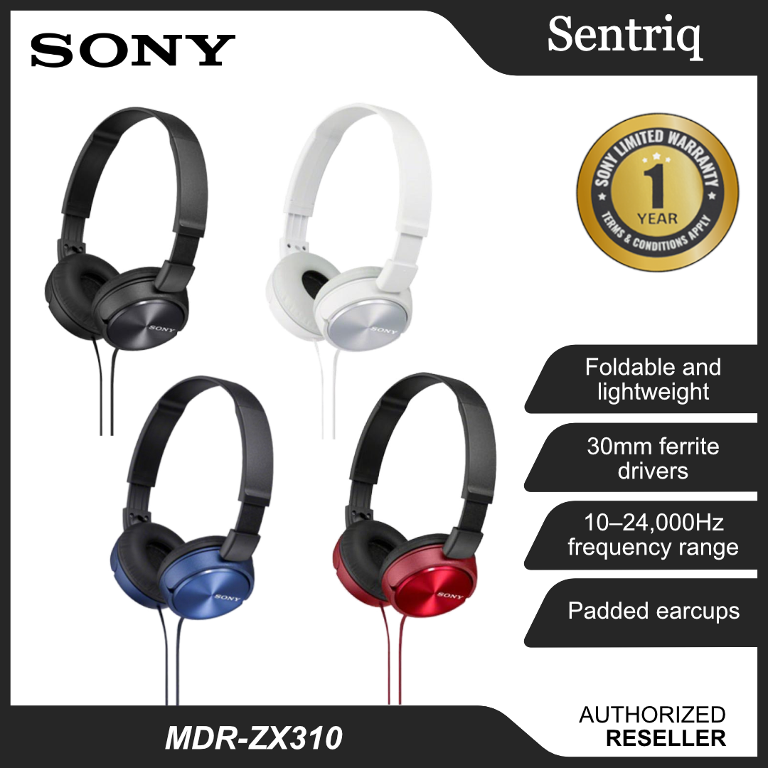 Sony MDR-ZX310 Foldable Headphones (Original) from Sony Malaysia | Lazada
