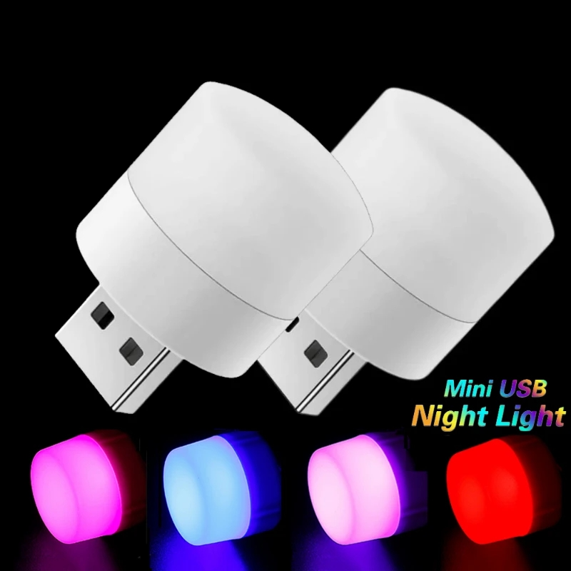 Vòng Phích cắm USB Đèn máy tính sạc điện di động USB đèn tròn nhỏ LED bảo vệ mắt đèn đọc đèn ban đêm