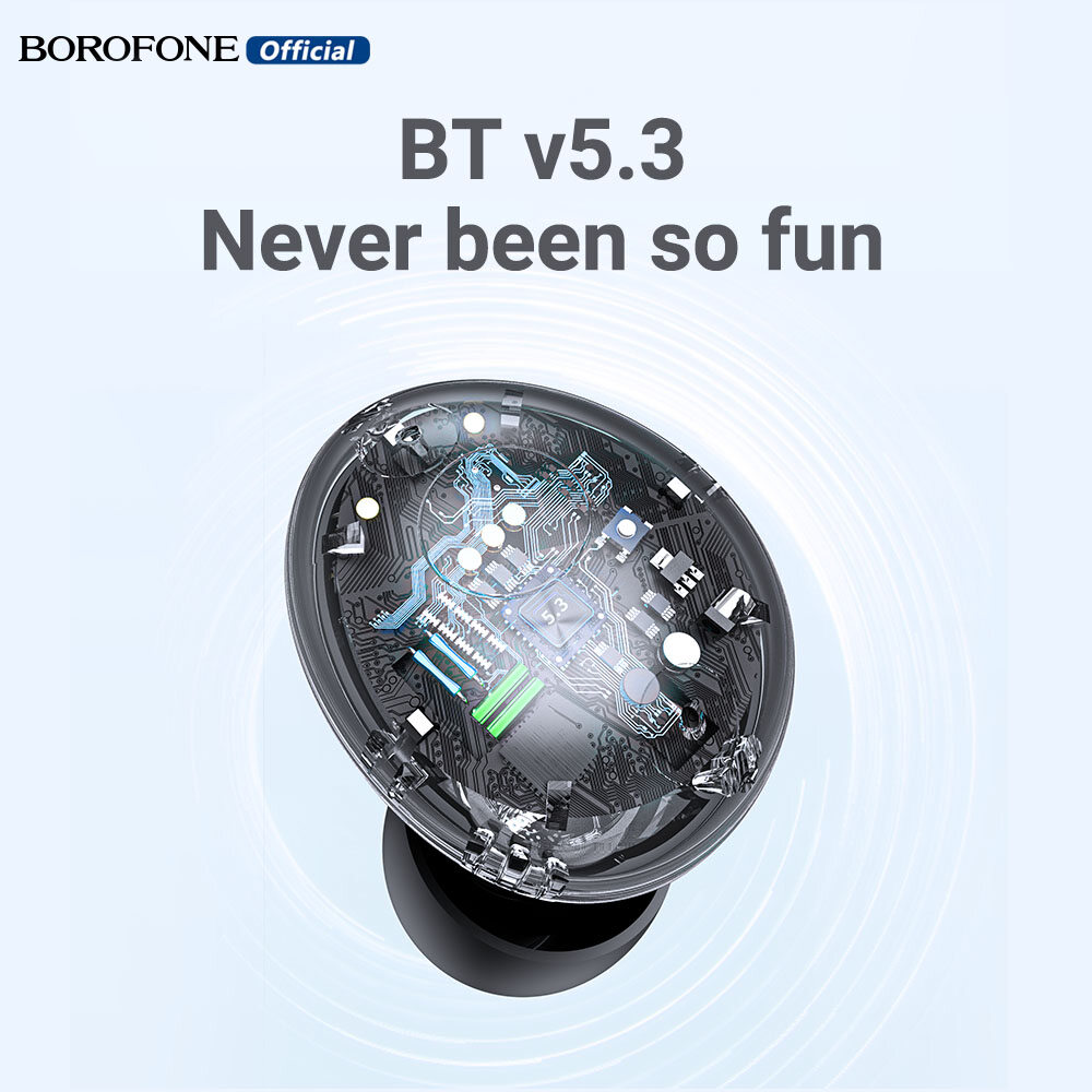 BOROFONE BW21 TWS Earbuds Wireless Headphones Bluetooth Headset BT 5.3 With Microphone Touch Control HD Stereo Sports earphone For iOS Android Xiaomi Huawei Oppo Vivo Sumsung Phone Universal Headphones