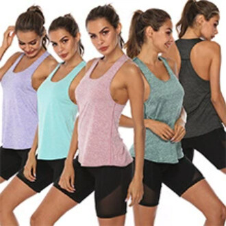 SUPERFLOWER Women's Sports Jogging Running Tank Top Silk Sleeveless Top Fiess Sports Beauty Vest_voghion.com