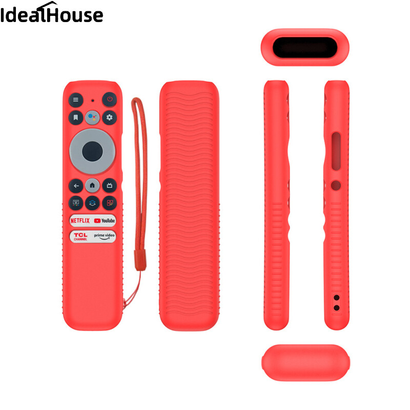 IDealHouseTv Remote Control Silicone Cover Anti-fall Dust Protective Case Remote Sleeve Compatible For Tcl Rc902n Fmr1