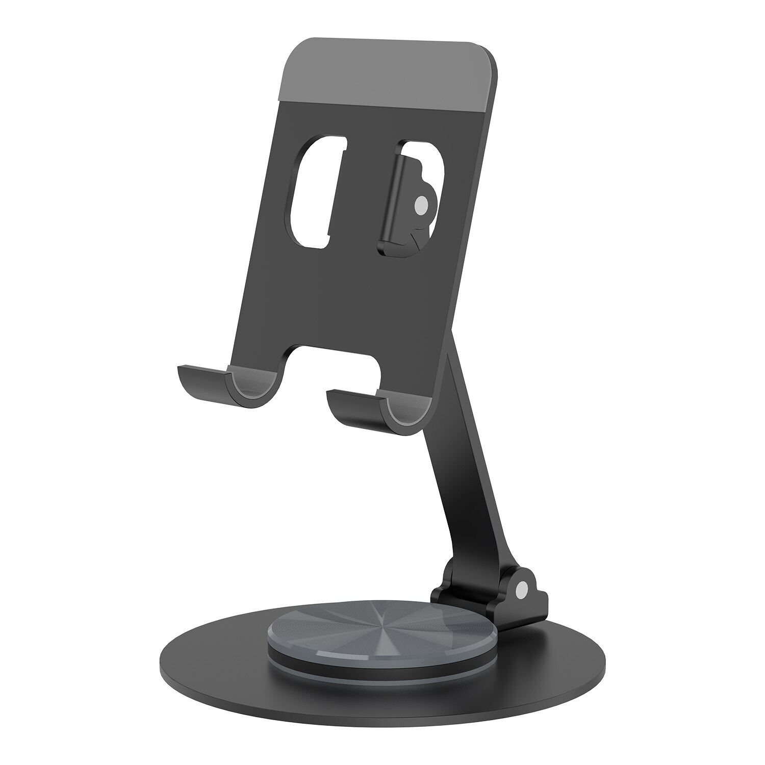 [gobuy999] Rotating Metal Adjustable Desk Stand Holder Foldable Desktop Mobile Cell Phone Stand Smartphone Bracket