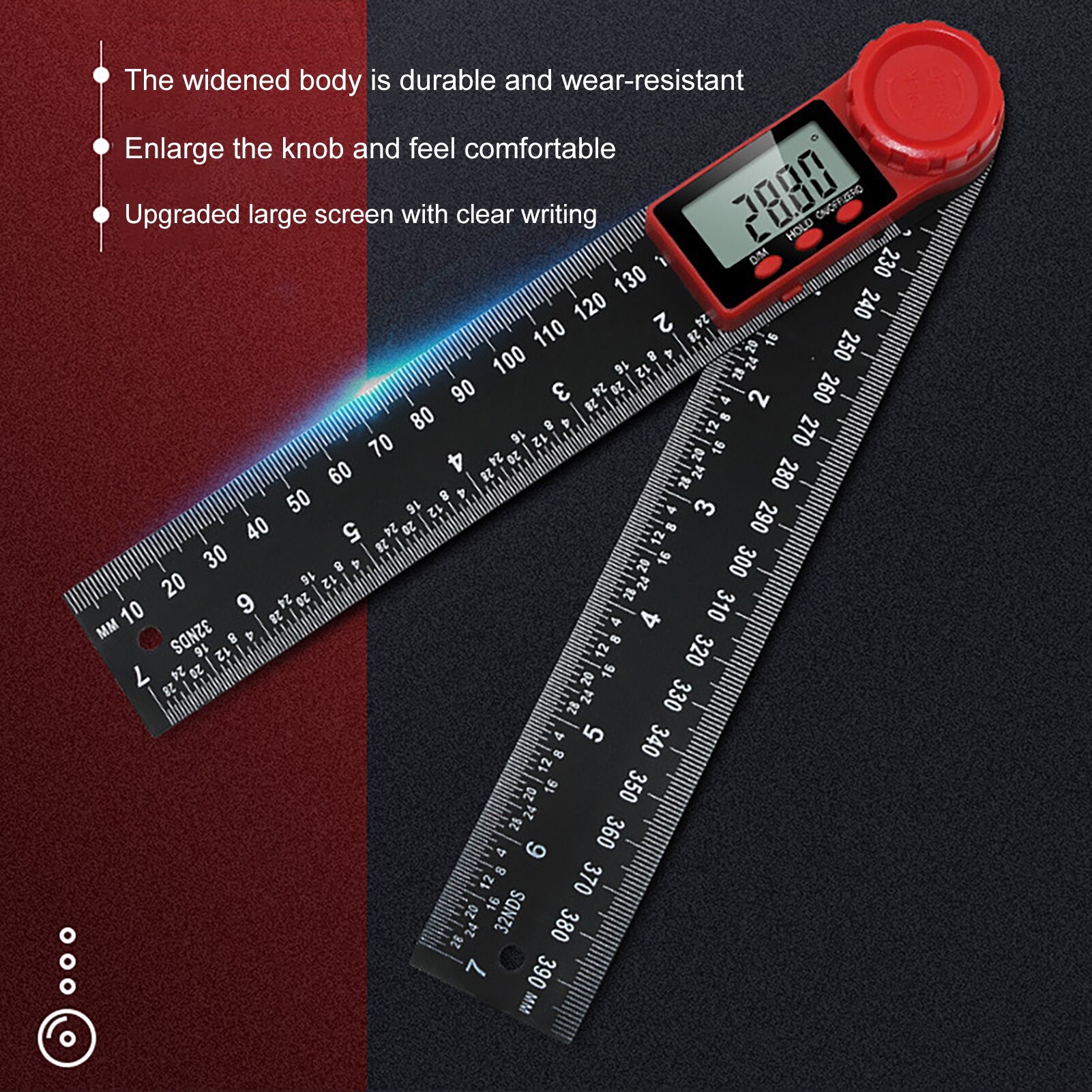 Terylin 200/300mm 2 in 1 Digital Display Angle Meter Inclinometer Caliper Measuring Tool