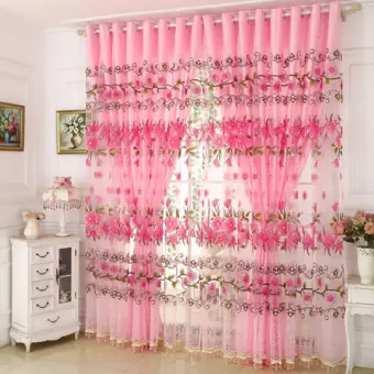 Customized Rural Style Finished Curtains Window Screens Living
