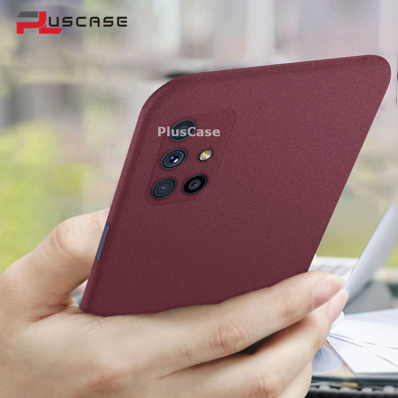 PlusCase cho Samsung Galaxy M51 Siêu mỏng Mềm Mờ Ốp lưng bằng đá sa thạch Bảo vệ Điện thoại Mặt sau Vỏ mỏng