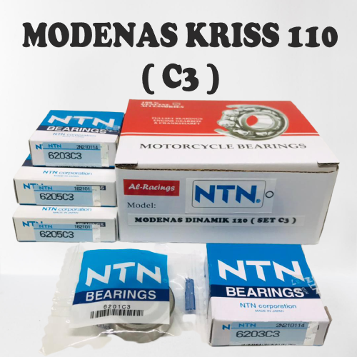 NTN MODENAS KRISS 110 ( 5pcs/SetC3 ) 100 ORIGINAL Made In JAPAN Motorcycle Engine Gearbox