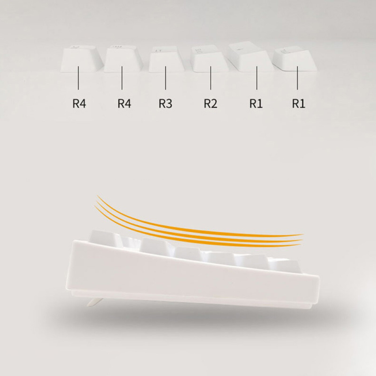 104 Cái/bộ Nắp Quan Trọng, Keycap Công Thái Học ABS Cao Cấp Có Đèn Nền Hoặc Cơ Khí Bàn Phím