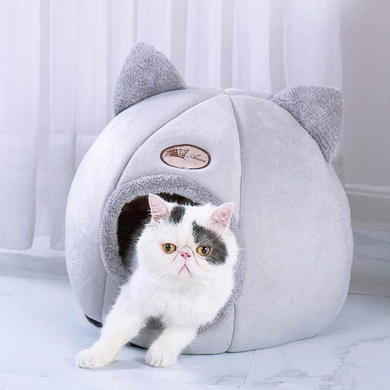 Lisayoshop Thú Cưng Môi Trường Sống Phụ Kiện Cho Thú Cưng Chó Mèo Lều Nhà Chó Giống Mùa Đông Ấm Áp Tổ Mềm Mại Có Thể Gập Lại Ngủ Thảm Lót