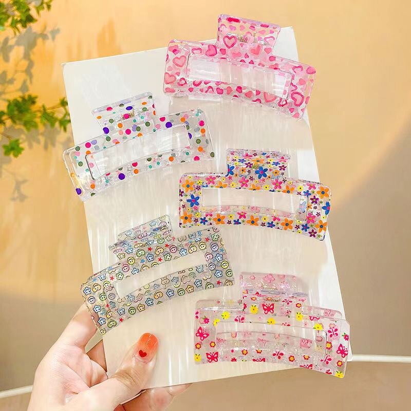 Hình In Chấm Bi Hoa Kẹp Tóc Dễ Thương Cho Nữ