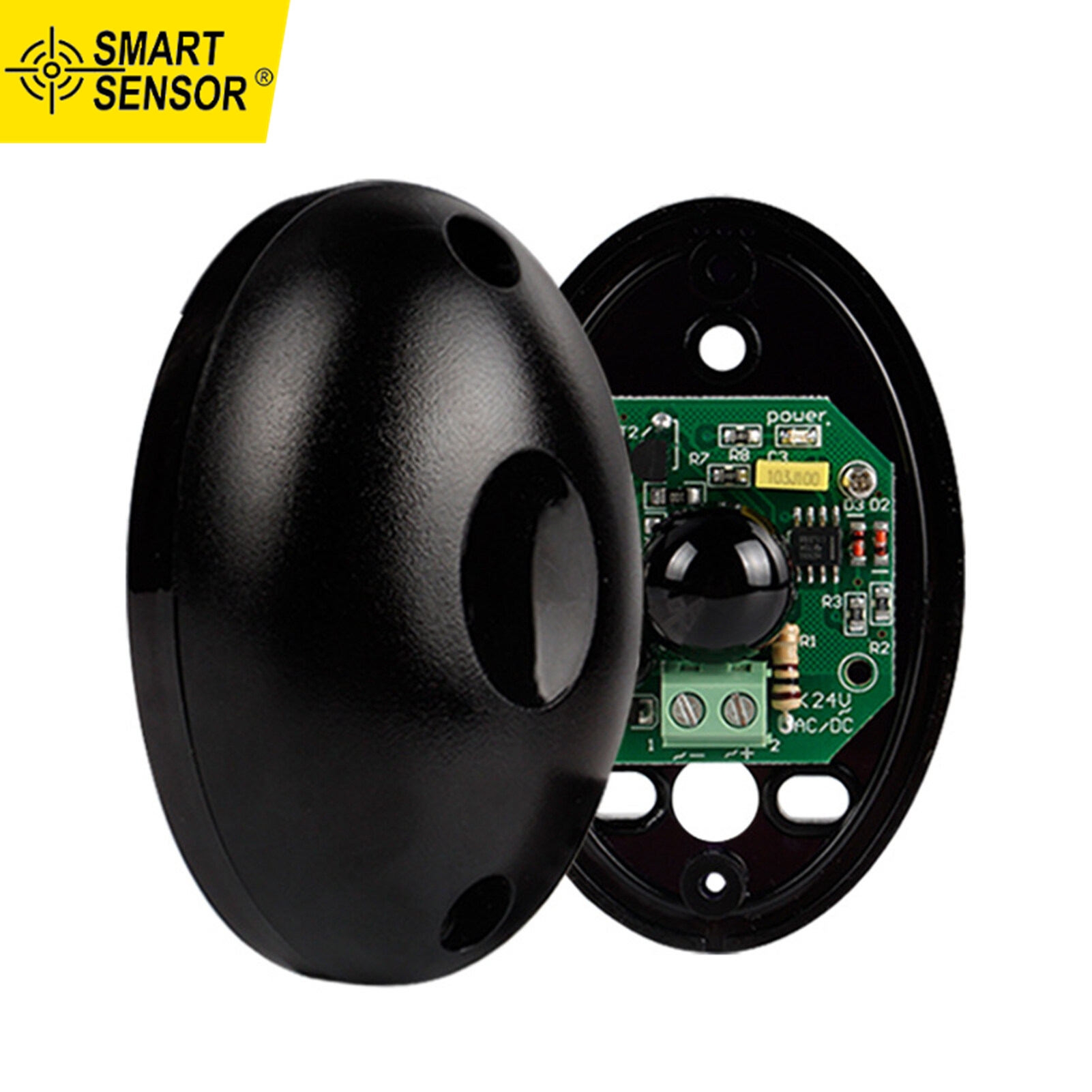 Smart Sensor DC12V Infrared Photocell Beam Sensor Automatic Gate Door Garage Shutter Barrier Detector for Door Window Burglar Alarm System Sliding Gate Opener Accessory 24V 1 Pair(Trans-mitter and Receiver)