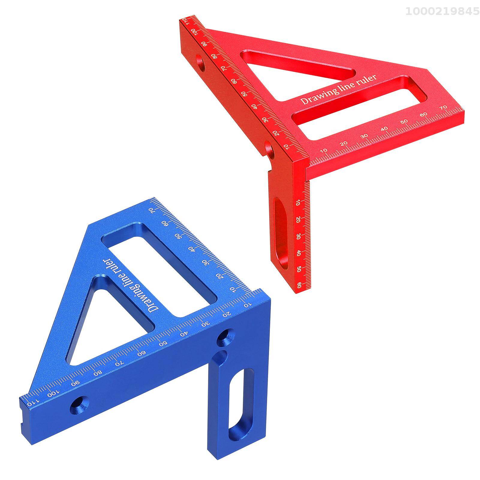 Cảm biến thông minh Hợp kim nhôm thước đo đa góc chế biến gỗ thước đo góc vuông 45 ° 90 ° miter tam giác-cai trị tiện ích scribing đo đa chức năng bố trí công cụ đo cho kỹ sư thợ mộc