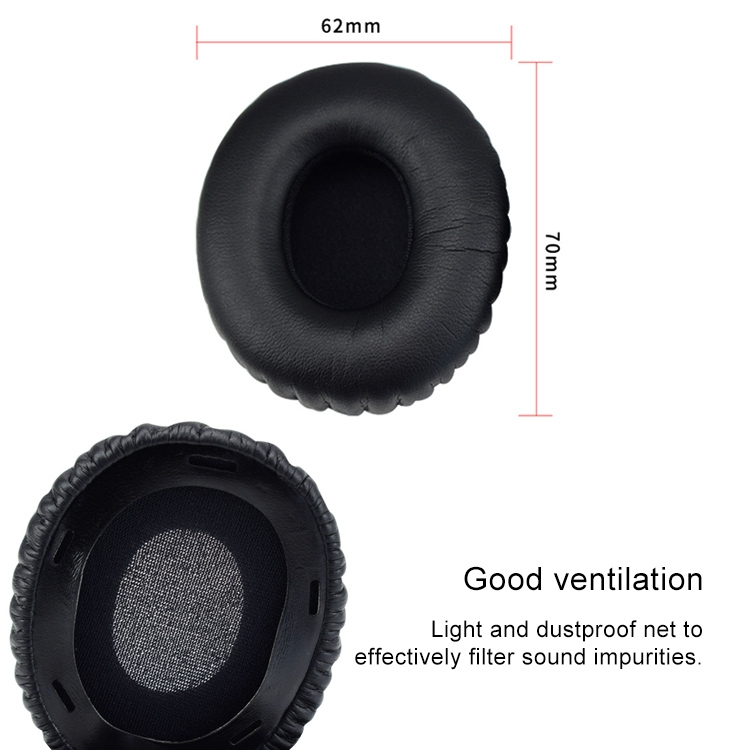 (Hua jia kang)1 Pair Sponge Headphone Protective Case With Card Buckle for Sony MDR-10RC (Black)