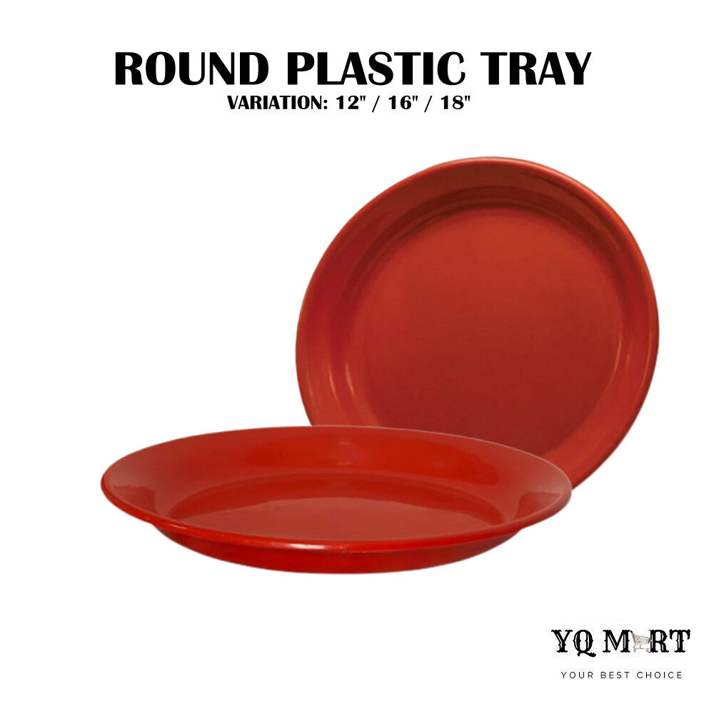 Round Plastic Tray/Serving Tray/Dulang Talam Plastik Bulat Lazada