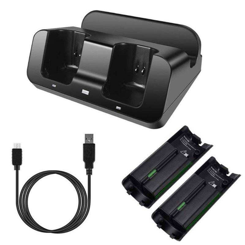 Charging Station Dock Stand Charger for Wii Remote Controller for Wii U Gamepad with Batteries Charging Cord