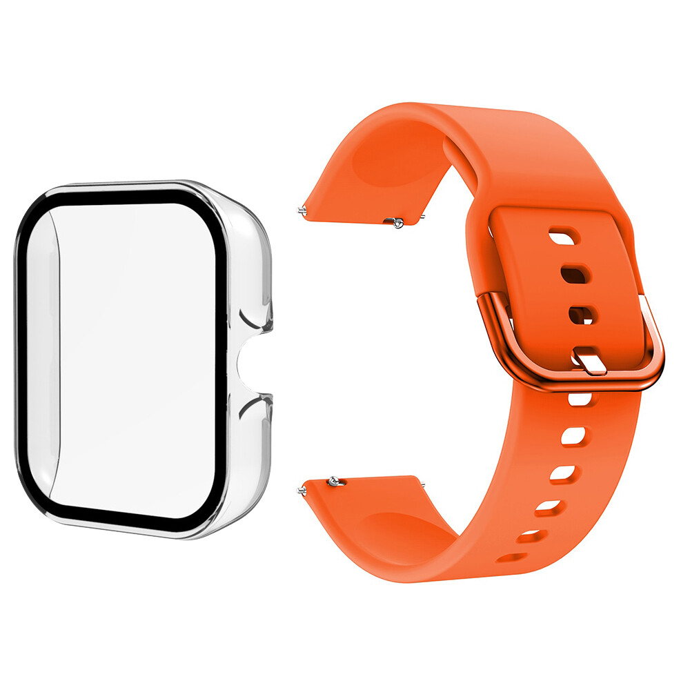 2in1 Silicone Strap + Case For Xiaomi Huami Amazfit GTS 4/GTS 4mini/GTS 3/GTS 2/GTS 2e/GTS 2Mini Smart Watch Band Glass Protector Cover