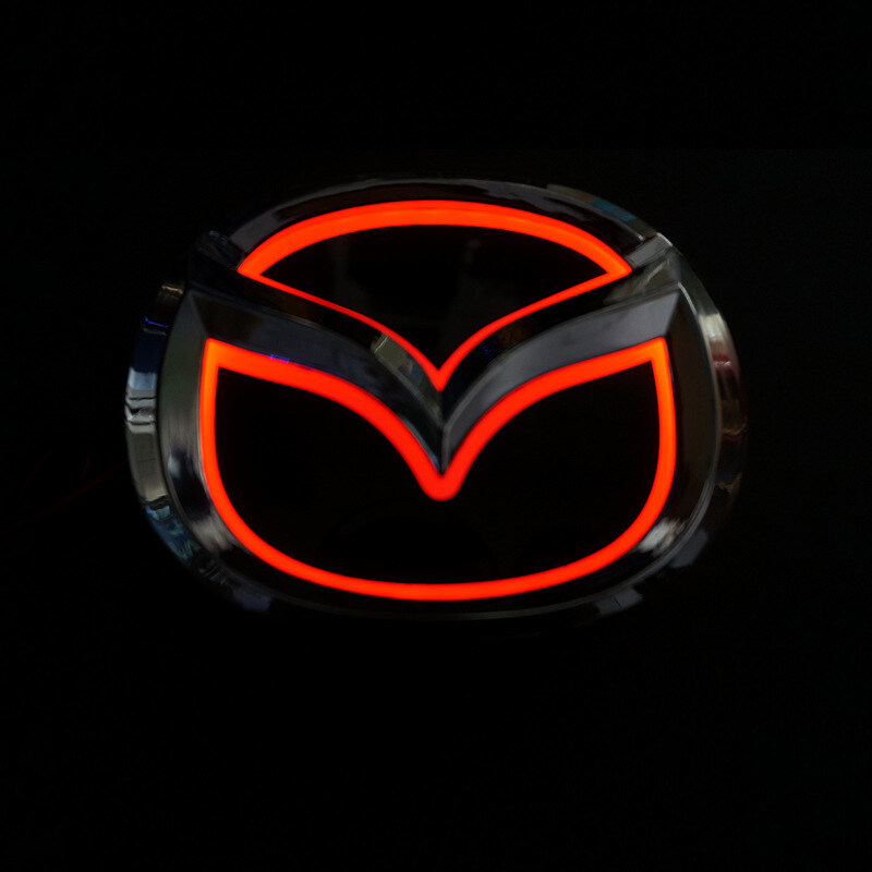 For Mazda Car Logo LED Light Car Badge Emblems Universal For Mazda 2 3 ...