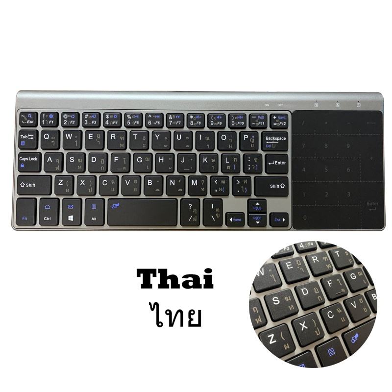 JOMAA Bàn Phím Không Dây 2.4G Với Số Bàn Di Chuột Bàn Di Chuột Bàn Phím Số Mỏng Cho Android Windows Máy Tính Để Bàn Máy Tính Xách Tay TV Box