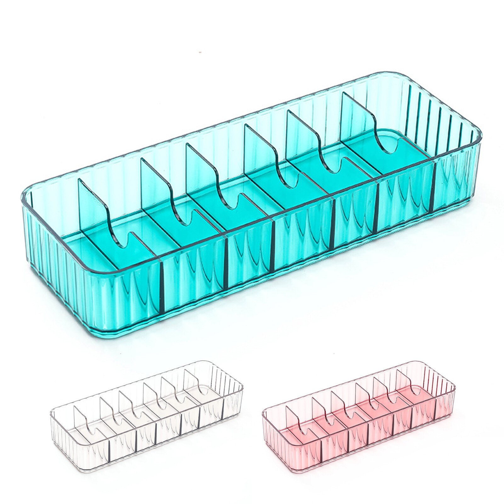 Laca Anti-shock Universal Cable Storage Box Plastic Individual Grid Multi-use Cable Storage Holder for Home