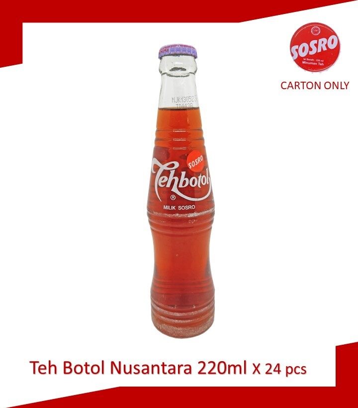 Teh Botol SOSRO 220ml X 24 Bottle Klang valley delivery area Lazada