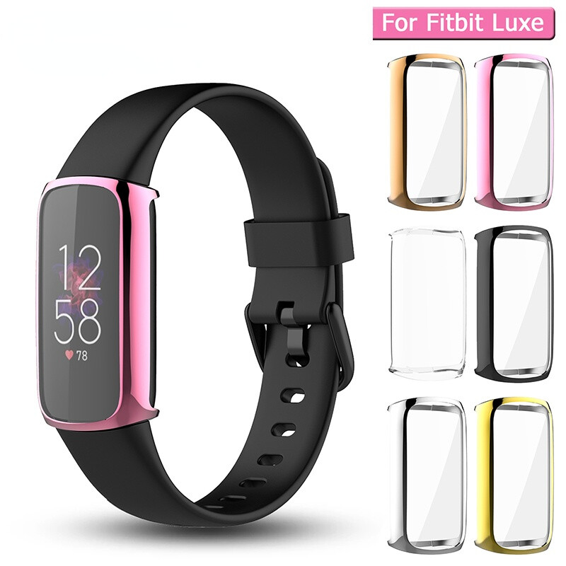 New Protective Case for Fitbit Luxe Screen Protector Watch Cover for Fitbit Luxe Watch Band Bumper Plating TPU Durable Case Shell