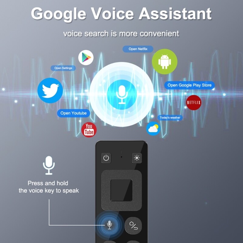 [Hàng Mới] điều khiển bằng giọng nói điều khiển từ xa chuột bay không dây 2.4G cho máy chiếu tích hợp vào điện thoại TV Box