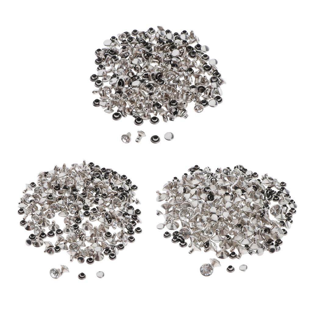Blesiya 100pcs Snap Button Rivets Leather Craft for Garment Accessories Silver