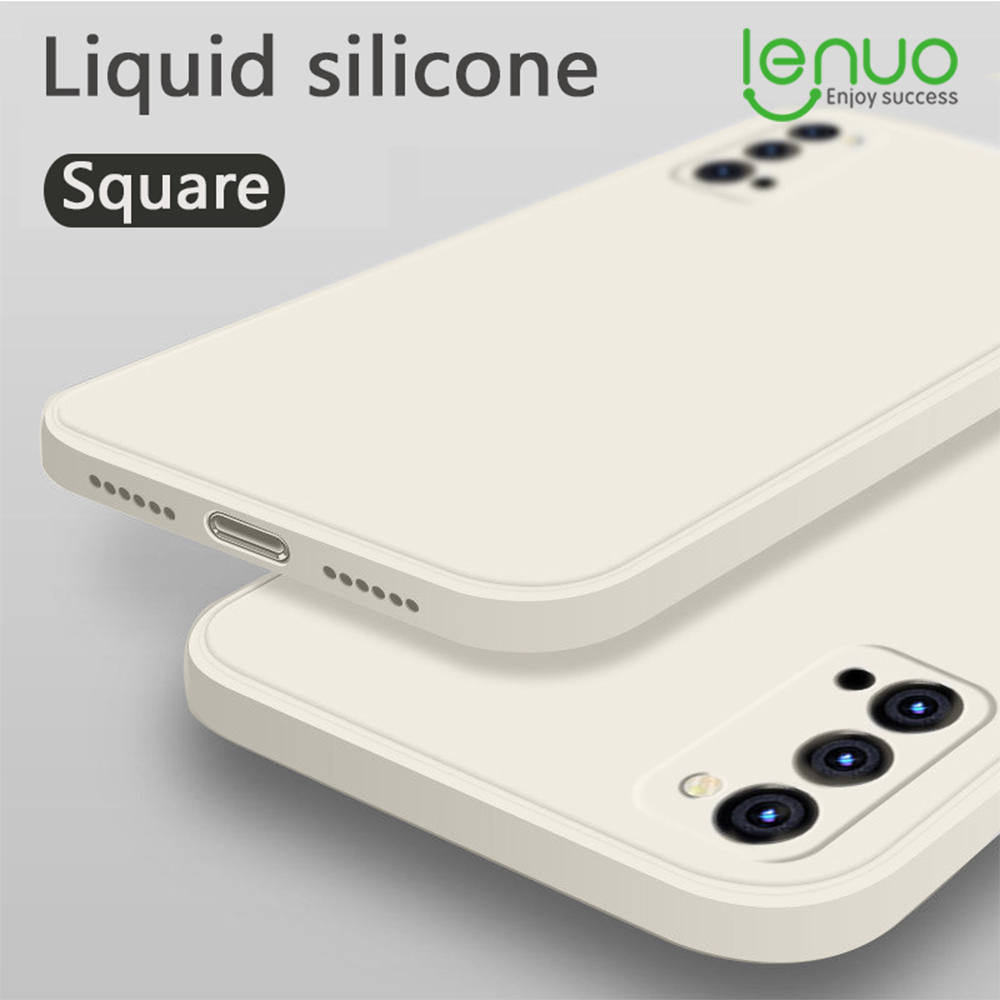 Lenuo Luxury Original Square Liquid Silicone Phone Case For Realme C53 C35 C33 C11 C12 C15 C17 Nazo 20 Pro Narzo N53 Realme 9i 9 Pro 8 8i 8 Pro X7 Pro 6 7i 7 Pro Thin Soft Back Cover Candy Casing