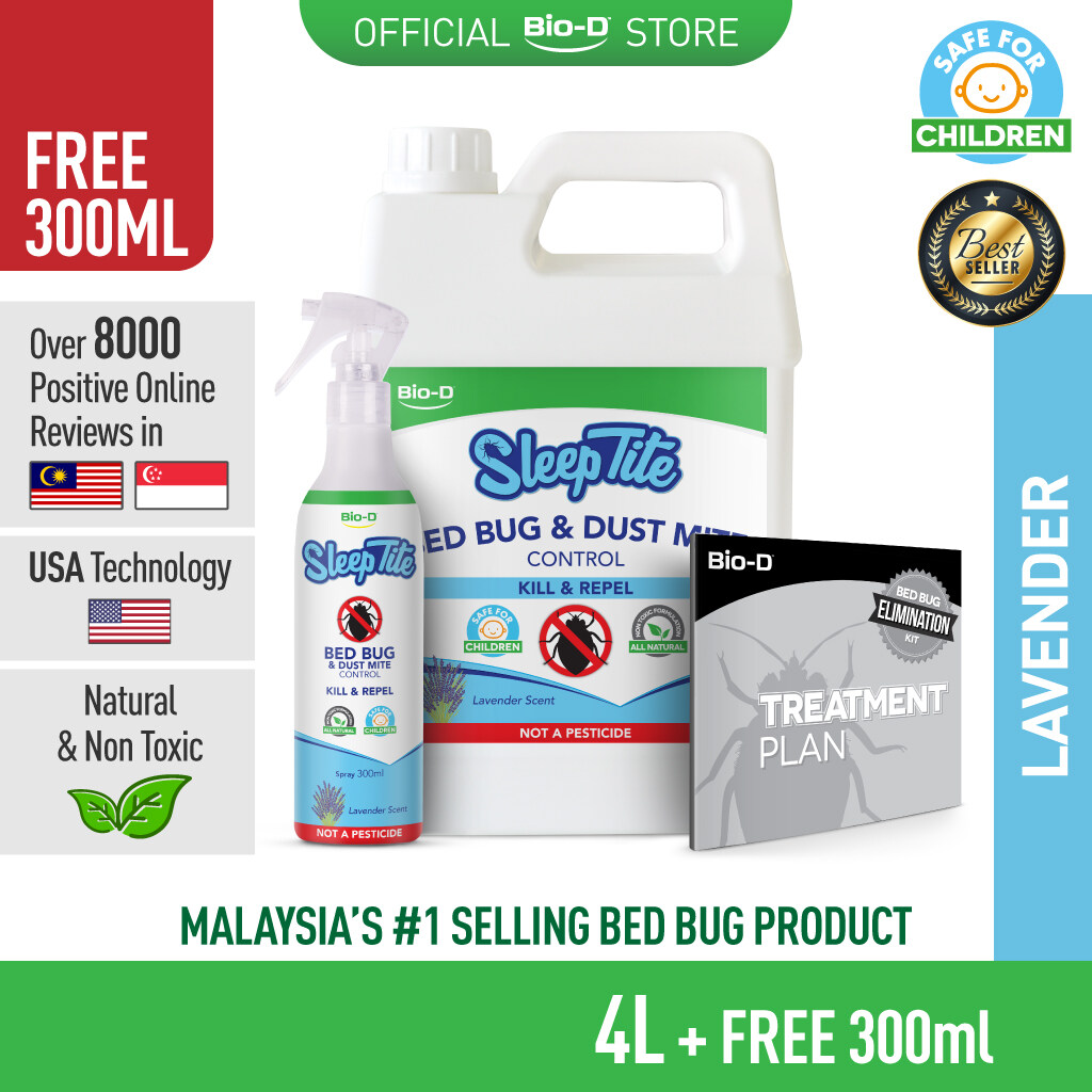 BioD SleepTite Bed Bug & Dust Mite Control Elimination Kit 4L (+FREE