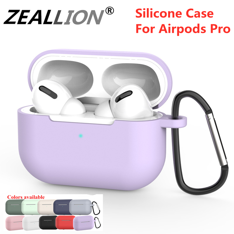 Zealion Simple Business Style PU Leather/Silicone Case for Airpods Pro 3rd Generation Apple Headset Shockproof Anti-fall Cover With Keychain