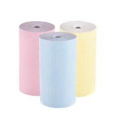 Cuộn Giấy Nhiệt Màu 57X30mm (2.17X1.18in) Bill Giấy Ảnh Hóa Đơn In Trong Suốt Dành Cho Máy In Nhiệt Bỏ Túi PeriPage A6 Dành Cho Máy In Ảnh Mini PAPERANG P1/P2, 3 Cuộn
