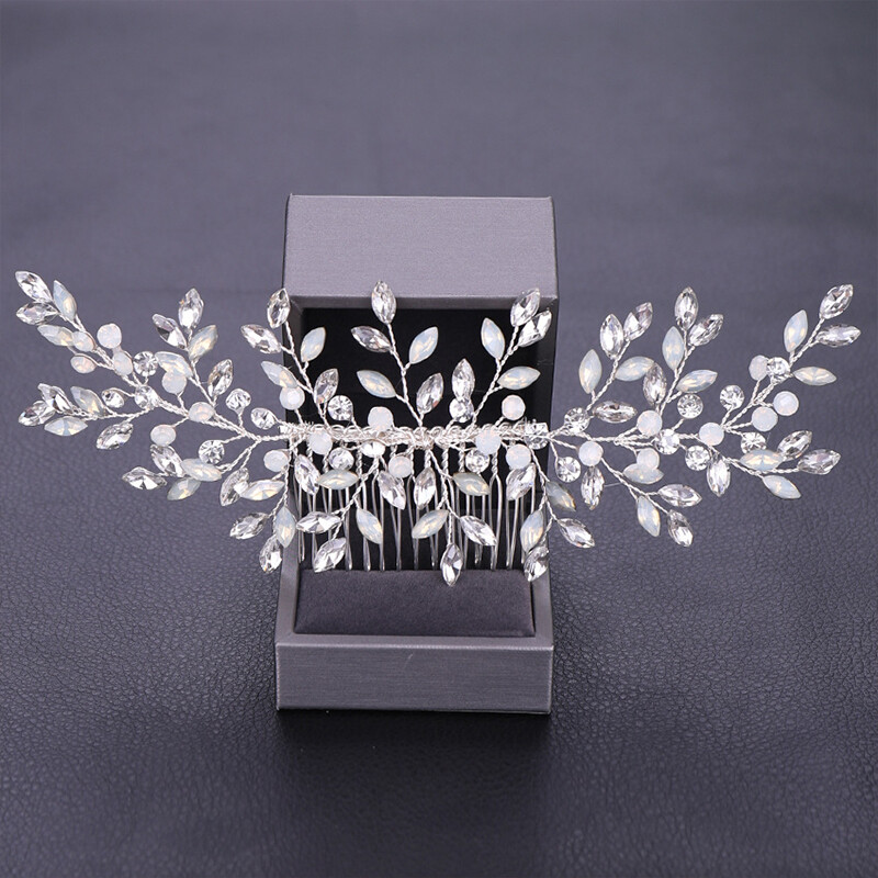 Silver Color Hair Comb Series Hairpin Jewelry Handmade Pearl Insert Comb Hair Comb Hair Accessories PTQ