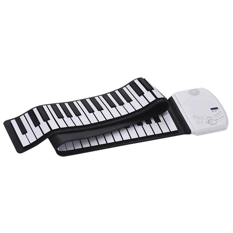 Portable 61 Keys Roll Up Piano Digital Keyboard Piano Soft Silicone Electronic Keyboard Recharge Battery Standard Piano Tone Malaysia
