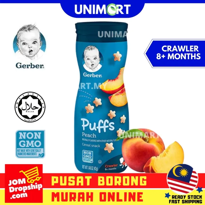 gerber puffs peach