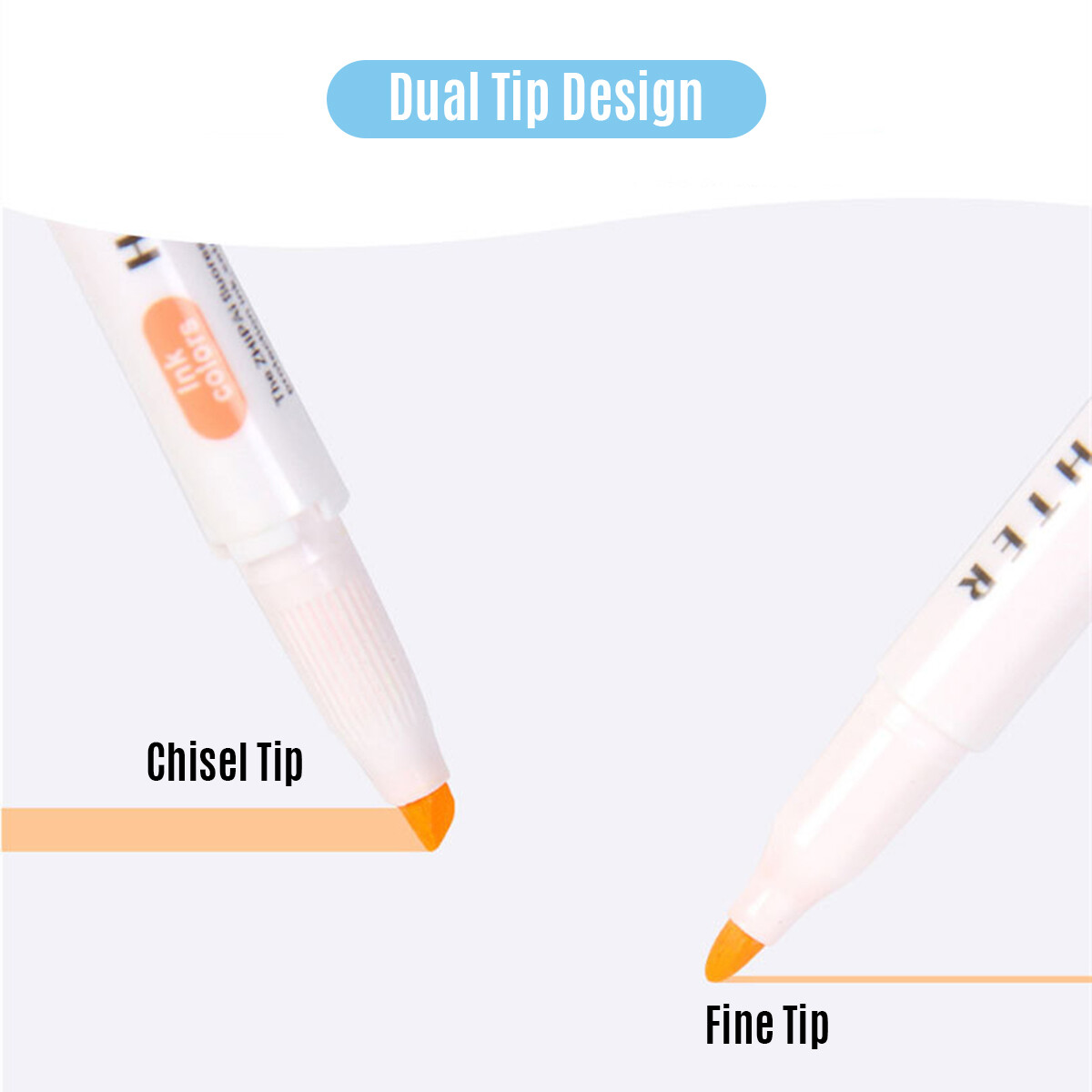5 Màu Bút Dạ Quang Hai Đầu Đục Rộng Và Bút Đánh Dấu Tinh Tế Cho Học Sinh Đồ Dùng Văn Phòng