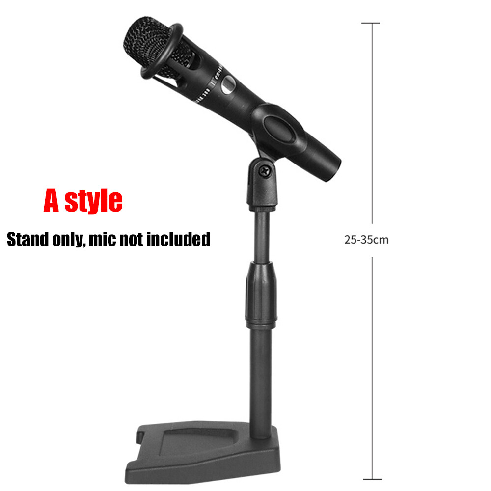 Adjustable Desktop Microphone Stand Portable Table Stand Mic Stand Microphone Clip Holder For Podcasts Singing Live Streaming