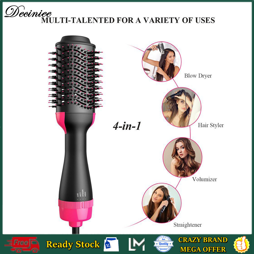 2 IN 1 Electric Hair Dryer Hair Straightener Curler Comb Hot Air Hair Brush Beauty Hair Styling Tool Reduce Frizz and Static