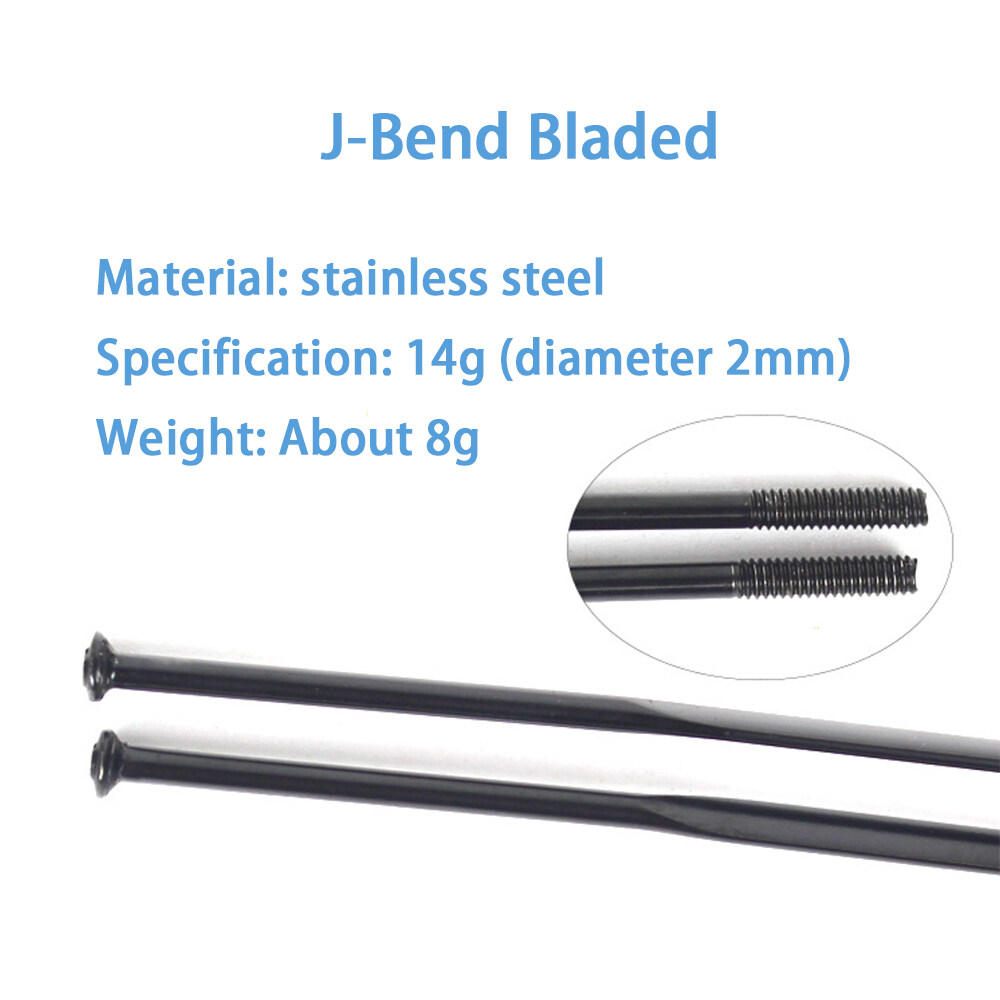 12 pieces JBend Bladed Bicycle Spokes 304 Stainless Steel Road MTB