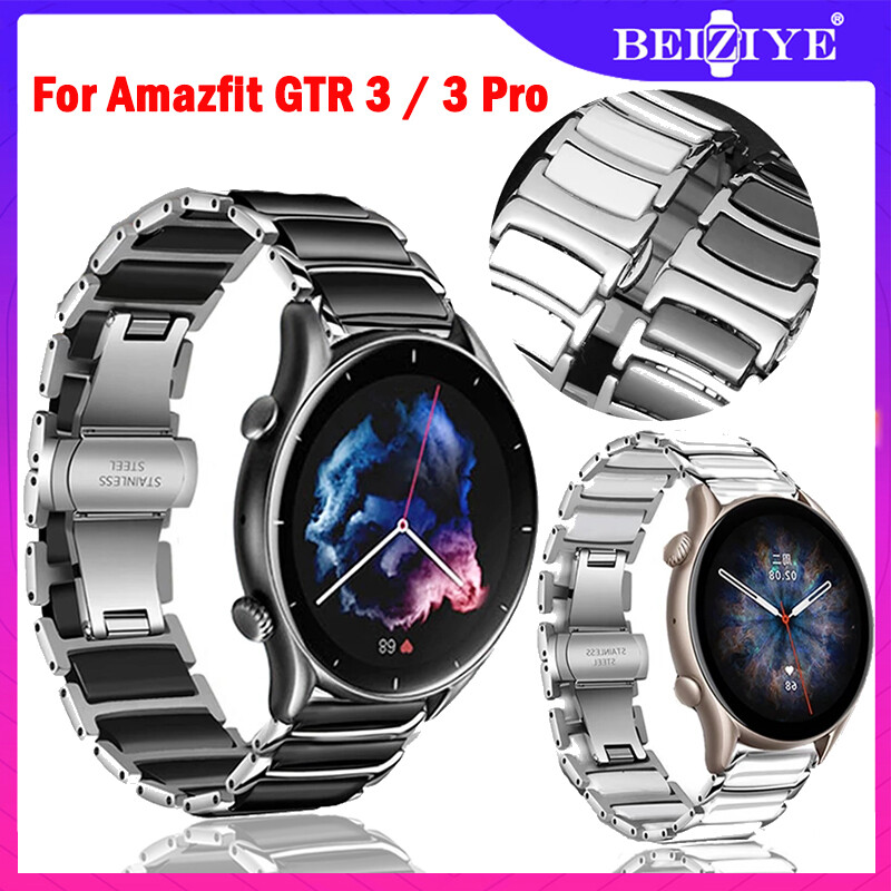 Đồng hồ Huami Amazfit GTR 3 Pro Dây đeo bằng gốm Dây đeo bằng thép không gỉ Đồng hồ thông minh Huami Amazfit GTR 3 Dây đeo Busines sang trọng