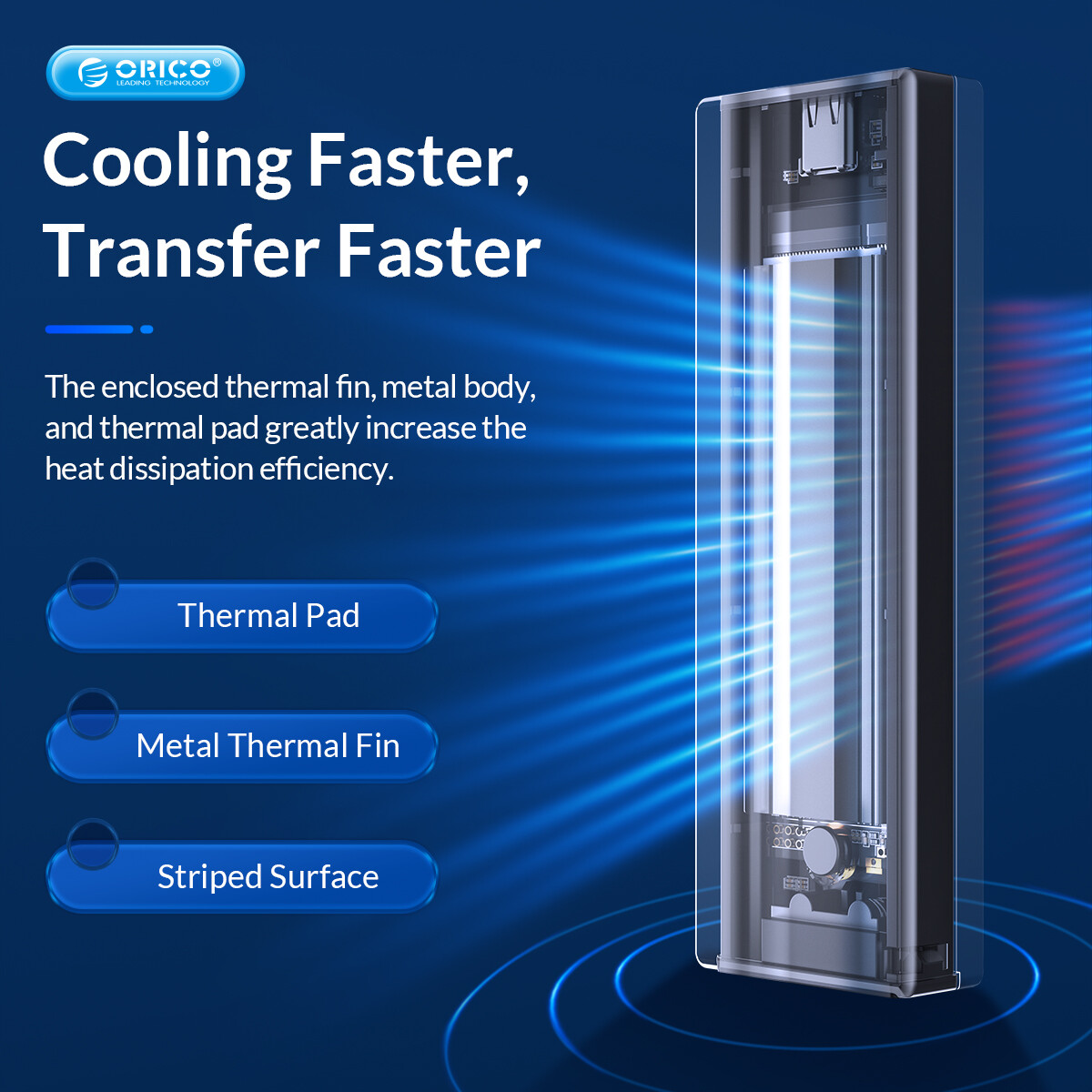 Vỏ Nhôm Vỏ Bọc ORICO NVME Và SATA M.2 Không Dụng Cụ, Giấc Ngủ Thông Minh 10 Phút, Ổ Cứng Thể Rắn PCI-E M-key 10Gbps USB C 3.2 Gen2 Type C Bộ Chuyển Đổi Gắn Ngoài Với Áo Làm Mát, vỏ SSD Với Cáp USB C Sang USB A/USB C 2 Trong 1 Hỗ Trợ UASP Trim