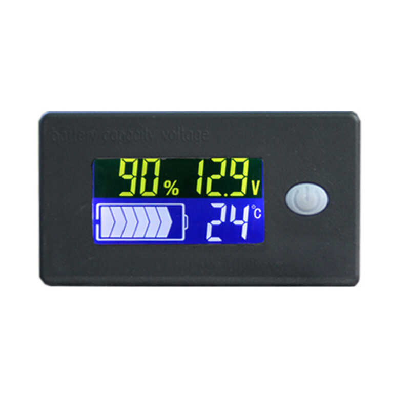 Manooby Battery Capacity Indicator Voltage Li-ion Lead acid Battery Tester LCD Temperature Voltmeter Gauge