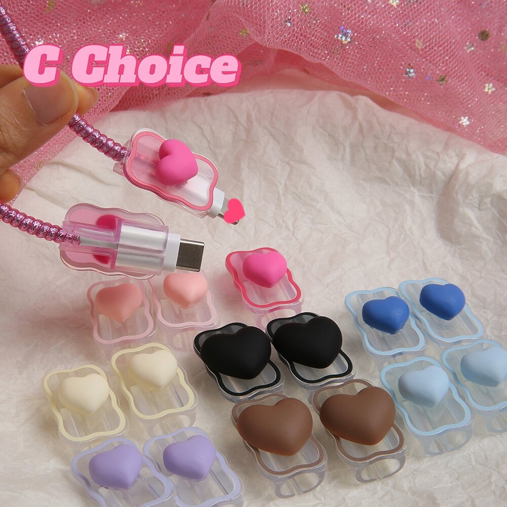 Love Wave Port Protector Cord Retainer Charging Cable Protective Covers Cable Cord Protector For Android Type C Port