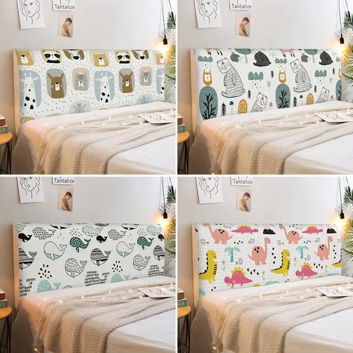 Nordic Modern Headboard Cover Bed Head Back Slipcover Stretch Dustproof Protector Single Full Queen King 120 220cm Lazada Singapore Nordic Modern Headboard Cover Bed Head, Queen Bed Slipcover