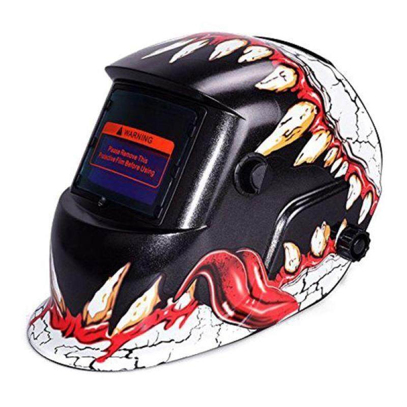 Auto Darkening Welding Helmet With Solar Powered Adjustable MIG TIG ARC Professional Welding Mask (Devil tooth)