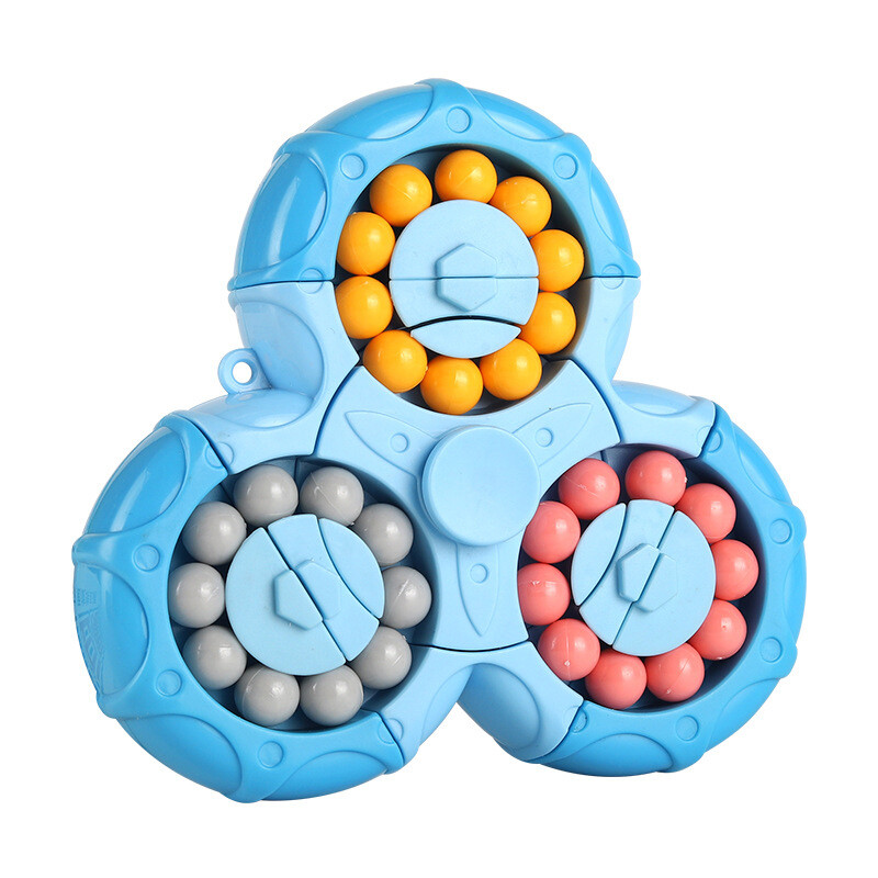 YADOU Creative fidget spinner Six-sided rotating Rubik's cube Magic beans puzzle decompression brain development desktop ball toys