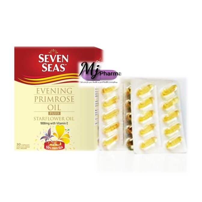 SEVEN SEAS Evening Primrose Oil plus Starflower Oil 1000mg with Vitamin