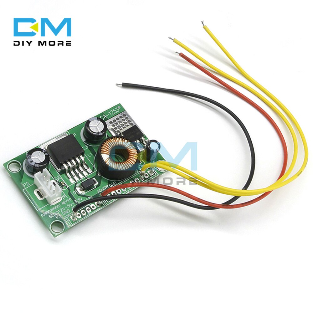 [100% original] diymore CA-1253 12V to 5V to 3.3V DC-DC Step-Down Module LCD Power Supply Board Voltage Conversion Module with Wire