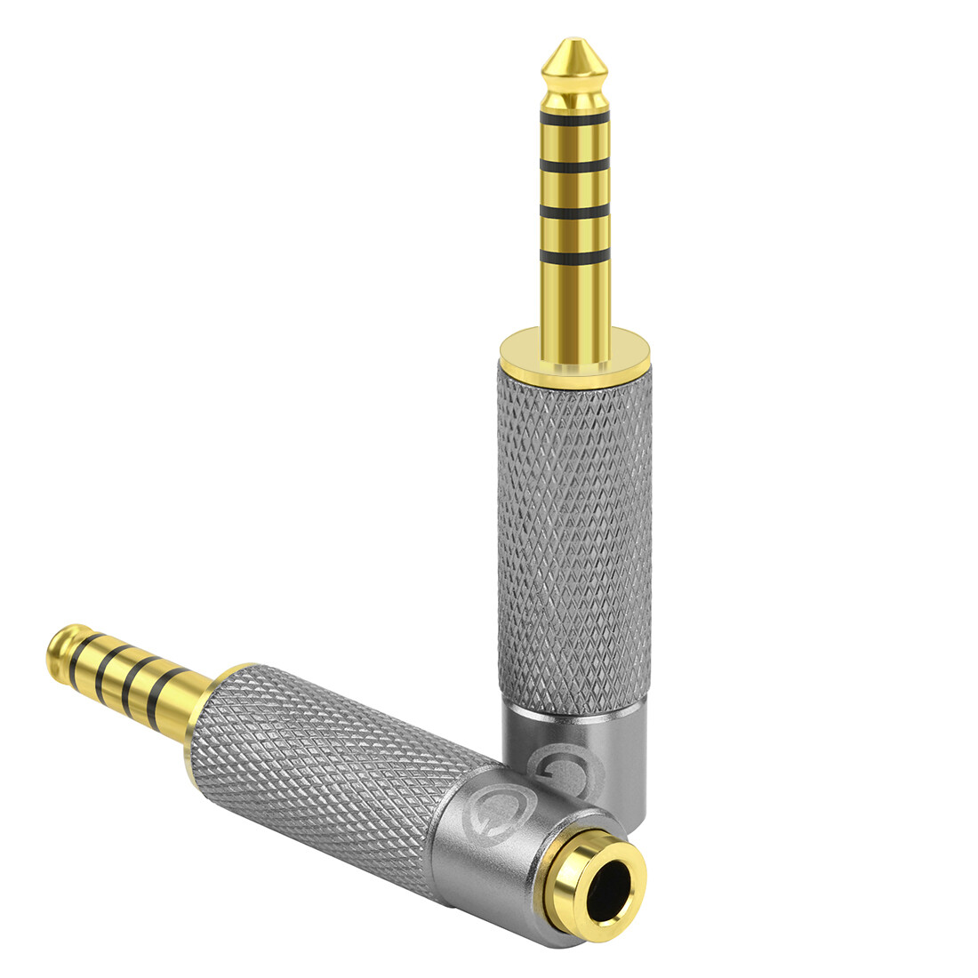 Geekria 4.4mm Balanced Male to 3.5mm Balanced Female Headphones Plug Adapter, Aluminum Alloy Conversion Audio Plug, Gold Plated Adapter