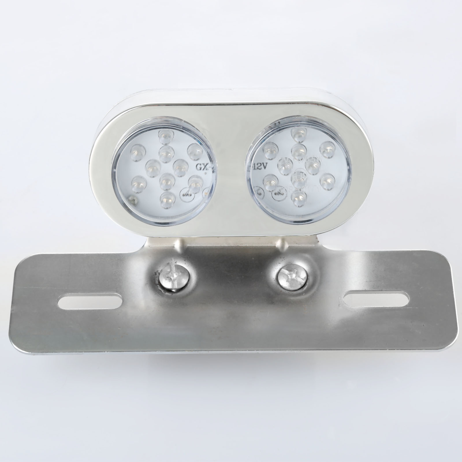Cafe LED Plate Holder Motorcycle Tail Brake Light – License Relocator, Custom Racer Style - View #5